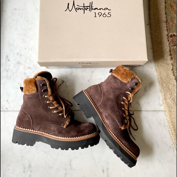 NIB Montelliana 1965 Shearling Eva Boot 39 - Picture 2 of 8